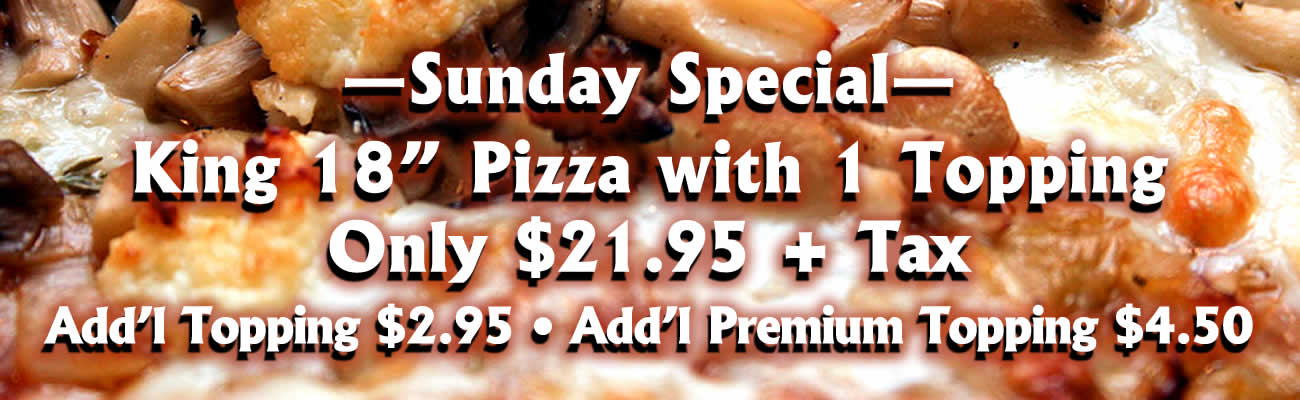 Sunday special pizza